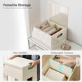 thumbnail image 5 of Colorful Plastic Storage Nightstand - Easy Assembly Small Side Table for Bedroom Dorm Small Spaces, 5 of 9
