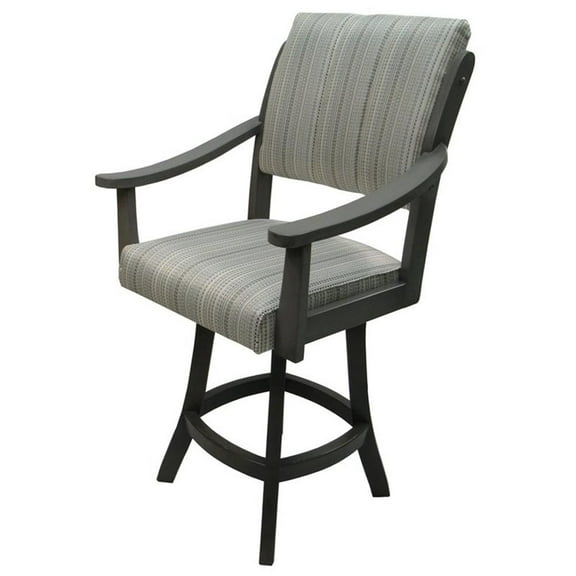 Tobias Designs Casa 26" Swivel Wood Counter Stool in Natural Fun/Smoked