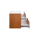 thumbnail image 6 of Wall Mount Sink Vanity Cabinet, Cherry White, Melamine Wood , Hotel Bedroom Bathroom, Modern Contemporary HB34107, 6 of 9