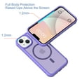 thumbnail image 4 of Allytechgroup Slim Case for iPhone 14, Hard PC Soft TPU Support Wireless Charging Shockproof Magnetic Protctive Case Cover for iPhone 14, Purple, 4 of 6