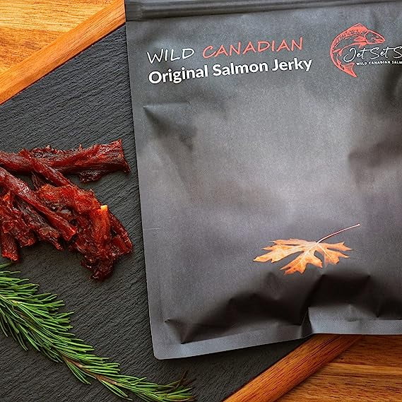 Wild Caught Canadian Smoked Salmon Jerky 4 oz x 2 All Natural High in Protein and Omega 3