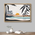 thumbnail image 2 of Aaheei Canvas Print Wall Art Pastel Ocean Sunshine Sunset Horizon Nature Wilderness Illustrations Modern Art Decorative for Living Room, Bedroom, Office, 2 of 3