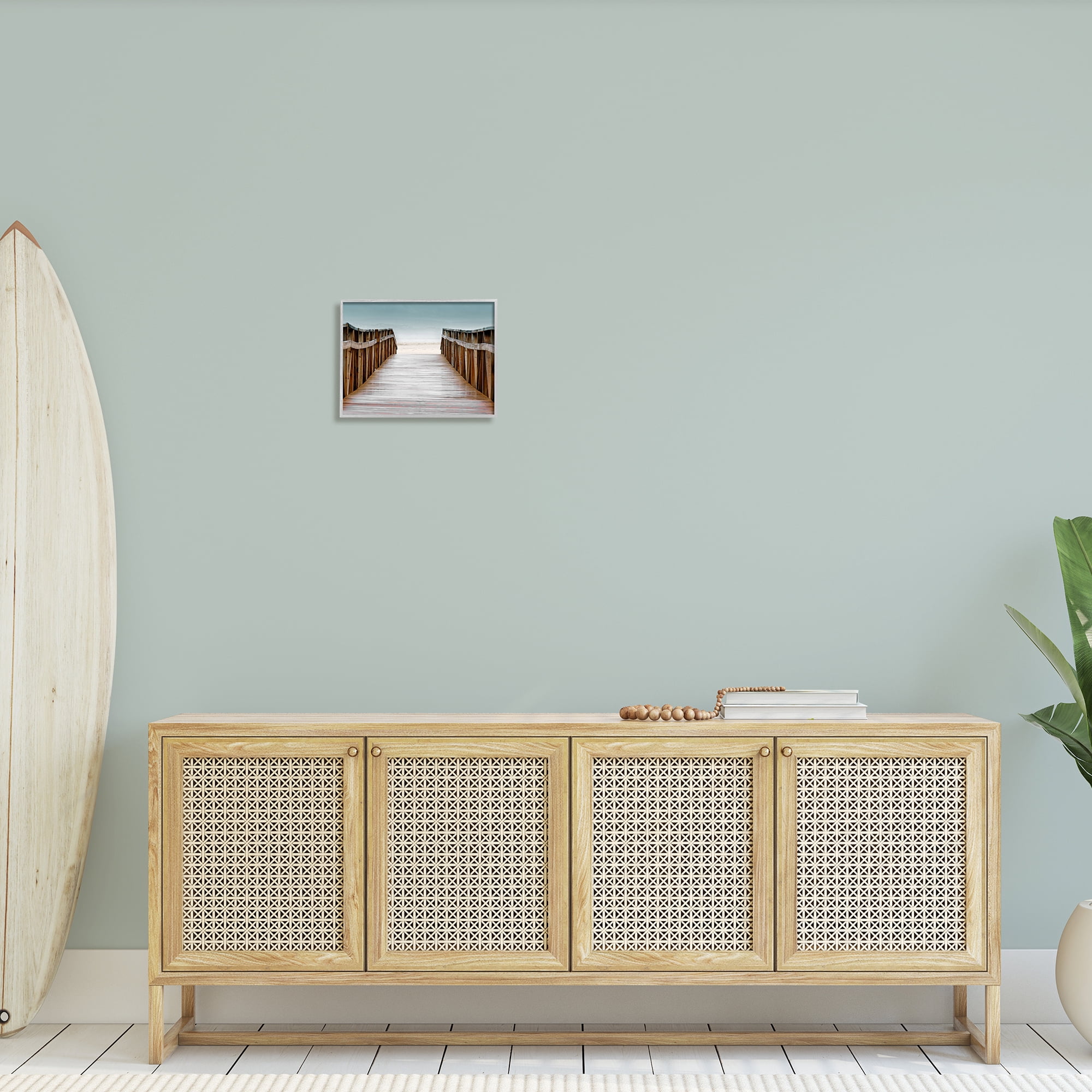 Stupell Industries Beach Boardwalk Wooden Waterfront Pier Ocean Coast, 14 x 11,Design by Danita Delimont