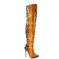 thumbnail image 2 of Highest Heel FIERCE-11-SM-BSOF-7.5 4.50 in. Micro Heel with Snake Covered Heel & Rear Quarter, Black Soft - Size 7.5, 2 of 2