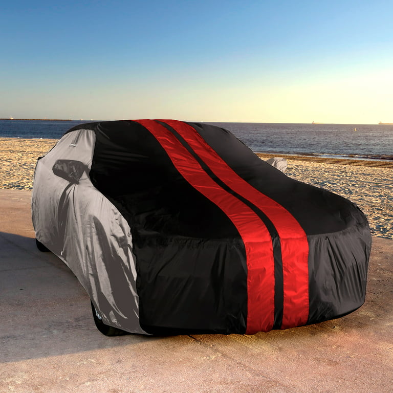 Custom Premium Plus Car Cover Fits: [Audi A3 Cabriolet] 2015-2020  Waterproof All-Weather (Tribe - Gray / Black)