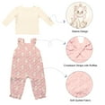thumbnail image 4 of Disney Clothes Baby Girls 2-Piece Overall Set – Long Sleeve Top with Suspender Romper Minnie, Pooh, Bambi & Marie (Newborn–Infant), 4 of 8
