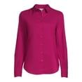 thumbnail image 3 of Time and Tru Women's Button Front Shirt, 3 of 5