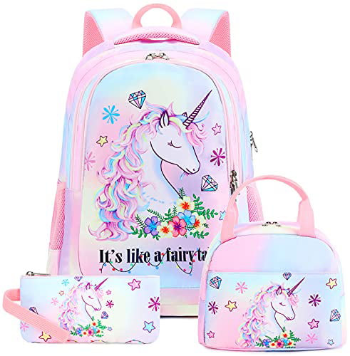 Details about   Cartoon Rainbow Unicorn Kindergarten Schoolbag Travel Bag Boys Girls Backpack 