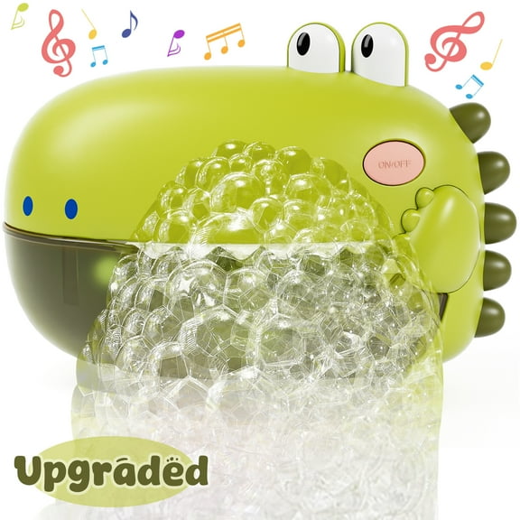 Bath Toys,Toddler Bath Bubble Machine, Bathtub Toy Dinosaur, Bubble Maker with 12 Songs, Bathtime Shower Bath Wall Toy for Boys Girls