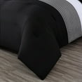 thumbnail image 6 of Chezmoi Collection Briar 7-Piece California King Bed in a Bag Comforter Set with Sheets - Lightweight Comforter Black Gray White Luxury Pleated Stripe Bedding Set for All Season, 6 of 9