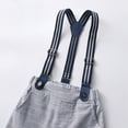 thumbnail image 4 of Xudanell Baby Outfits Boy Cotton formal Suspenders Outfit with Bowtie Toddler Long Sleeve Baby Boy Wedding Clothes Grey 8-9 Years, 4 of 9