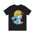thumbnail image 2 of Little Rabbit Butterfly Sun Playful Happy Nice Unisex Jersey T- Shirts, 2 of 10