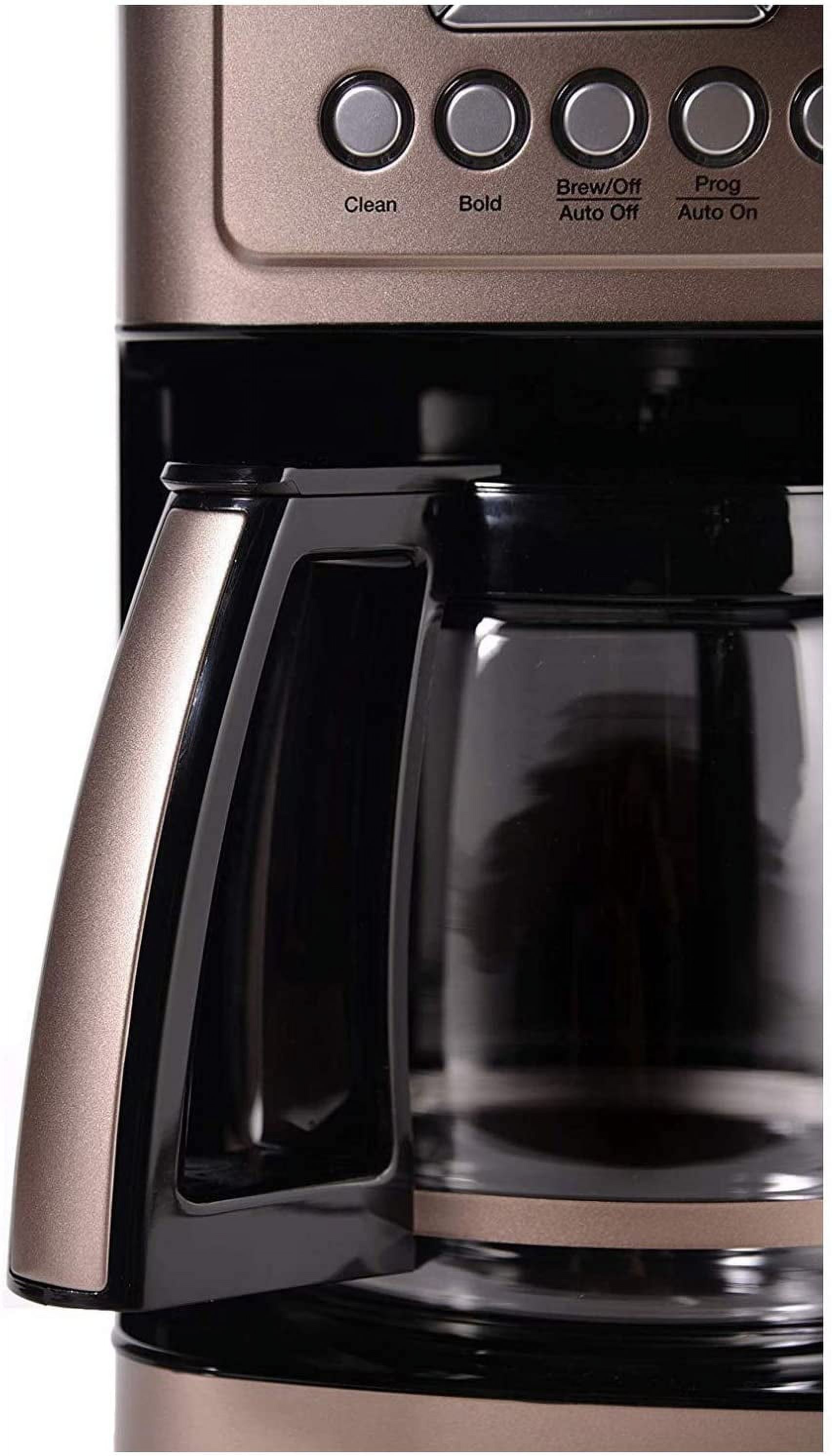 Coffee Maker, 14-Cup Glass Carafe, Fully Automatic for Brew Strength Control & 1-4 Cup Setting, Stainless Steel, DCC-3200UMB, Umber