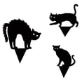 thumbnail image 5 of Halloween Decorations Outdoor, Set of 3 Black Cat Stakes Garden Decor Silhouette Stake Halloween Outdoor Statues, Yard Art Animal Halloween Decor for Lawn Patio, 5 of 9