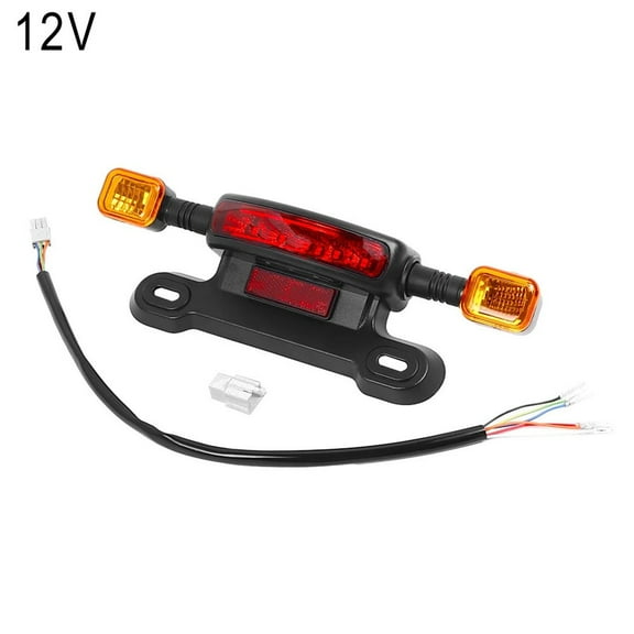 3-In-1 48-60V/12V Led Taillight Turn Signal Light Rear For E-Bike Brake Light