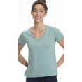 thumbnail image 1 of Sierra Socks T-Shirts Col en V pour Femmes (L, Menthe), 1 of 2
