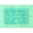 thumbnail image 1 of Ahgly Company Indoor Rectangle Oriental Turquoise Blue Traditional Area Rugs, 7' x 10', 1 of 4