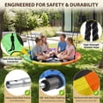 thumbnail image 4 of ZenSports 60-in Round Platform Saucer Swing 660lbs Large Outdoor Tree Swing for Kids W/2 Hanging Straps, Adjustable Rope, Multicolor, 4 of 12