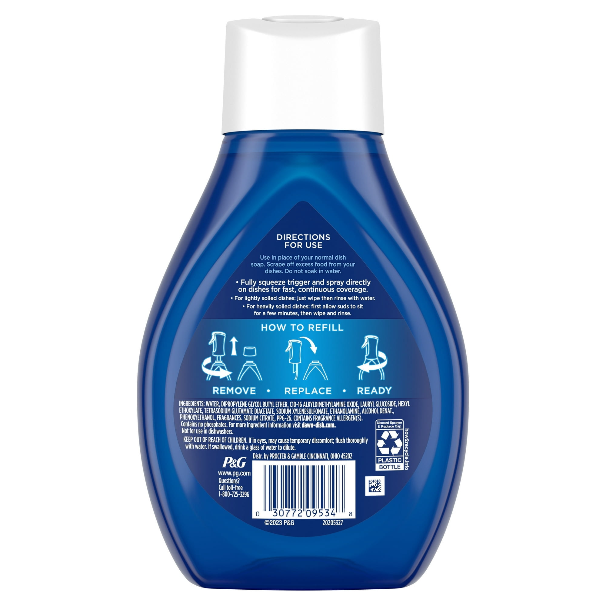 Dawn Powerwash Spray Refill, Dish Soap, Dishwashing Liquid, Lemon, 1 Refill, 16 Fl Oz