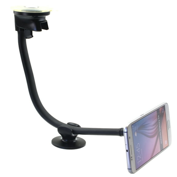 Magnetic Car Mount for iPhone 16/Pro/Max/Plus - Holder Dash Windshield Strong Grip Long Gooseneck for iPhone 16/Pro/Max/Plus