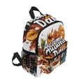 thumbnail image 2 of FORMRS School Backpack with Front Zippered Pocket 12" Elementary Student Travel Daypack, Autumn Day Pattern, 2 of 6
