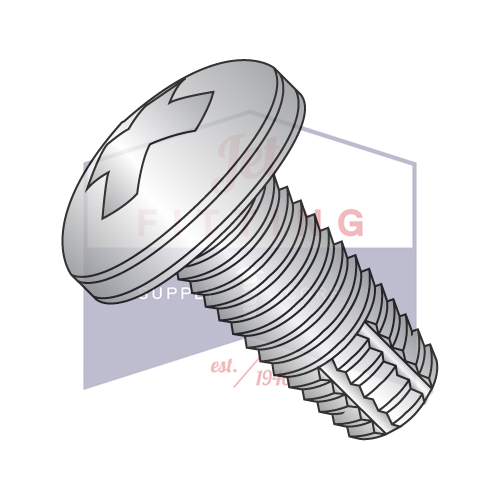 10-32 X 1//2 Phillips Pan Type F Thread Cutting Screw 18-8 Stainless Steel Package Qty 100