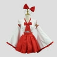 thumbnail image 4 of Mrat Halloween Costumes Womens Cute Maid Outfit with Matching Girl Dress Women's Clothing Master Set with Bow Tie Party S-140 Red-a S, 4 of 5