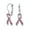 Silver, variant on Womens Crystal Pink Breast Cancer Awareness Support Earrings Silver Plated