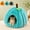 Blue, variant on Pumpkin Cat Bed for Indoor Cats, Semi-Enclosed Plush Cave with Cushion