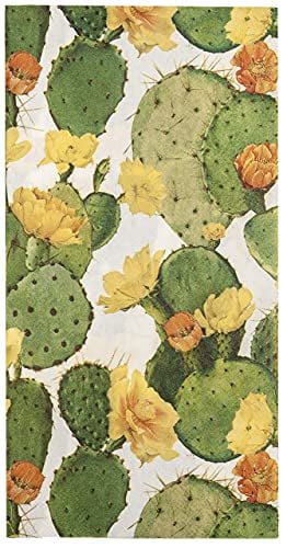 TWO Individual Paper LUNCHEON Decoupage Napkins 414 CACTUS CACTI BLOOM 