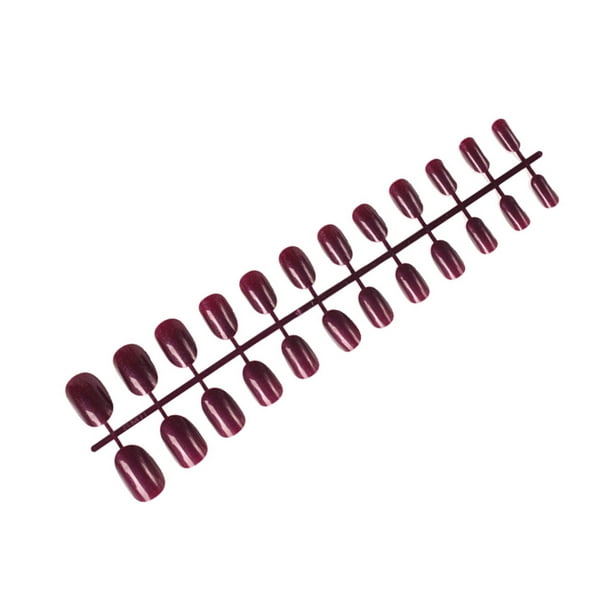 Minnieouse 24 piezas de uñas postizas de ataúd sólidas usables ordenadas DIY Artificial exquisita novela personalidad uñas acrílicas para amantes de la Juegos de manicura Tipo36 Minnieouse CE011417-36