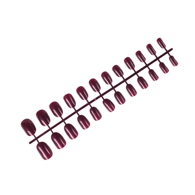 Minnieouse 24 piezas de uñas postizas de ataúd sólidas usables ordenadas DIY Artificial exquisita novela personalidad uñas acrílicas para amantes de la Juegos de manicura Tipo36 Minnieouse CE011417-36