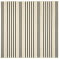 thumbnail image 2 of Safavieh Courtyard Caroline Striped Indoor/Outdoor Area Rug, Gray/Bone, 7'10" x 7'10" Square, 2 of 13