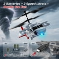 thumbnail image 4 of DEERC Black Hawk RC Helicopter for Kids, 2.4GHz Remote Control Helicopter for Adults, 26 Mins Flight, LED Lights, Altitude Hold, One-Key Take Off, Indoor Friendly, Helicopters Toy for Boys 8-12 Boys, 4 of 10
