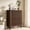 Dark Brown, variant on Fnova 6-Tier Farmhouse Cabinet with Adjustable Shelves, Side Cabinet & Shoe Storage, Shutter Doors, Wood & Metal, for Entryway, Hallway, Living Room, Bathroom