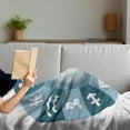 thumbnail image 3 of Zodiac Soft Flannel Fleece Throw Blanket, Illustration with Signs Set and Outer Space Universe Star Galaxy Cosmos Theme Design, Cozy Plush for Indoor and Outdoor Use, 50" x 70", Green, by Ambesonne, 3 of 5