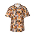 thumbnail image 1 of Balery Cat Paws Camisas hawaianas de manga corta para hombre, camisas playeras de corte holgado, camisas de vacaciones con botones,Small, 1 of 7