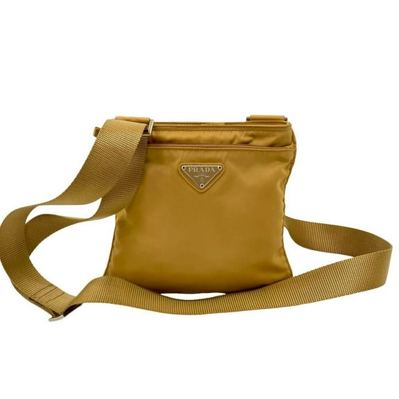 Pre-Owned Prada Tessuto nylon mini shoulder bag with triangle logo and metal... (Good)