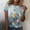 Blue, variant on Womens T Shirts Loose Fit Dandelion Print Short Sleeve Round Neck Top Casual Tee Shirts Womens Grey XXXL