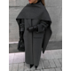 thumbnail image 3 of Abrigos de lana con bolsillos y cuello de bufanda para mujer, chaquetas gruesas de manga larga con botones a la moda, prendas de vestir exteriores para mujer 2024, 3 of 5