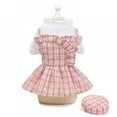 thumbnail image 4 of Prettyui Spring Summer New Pet Clothes Thin Cute Pet Plaid Dress Small Medium Sized Pet Teddy Clothes For Small Dogs, 4 of 6