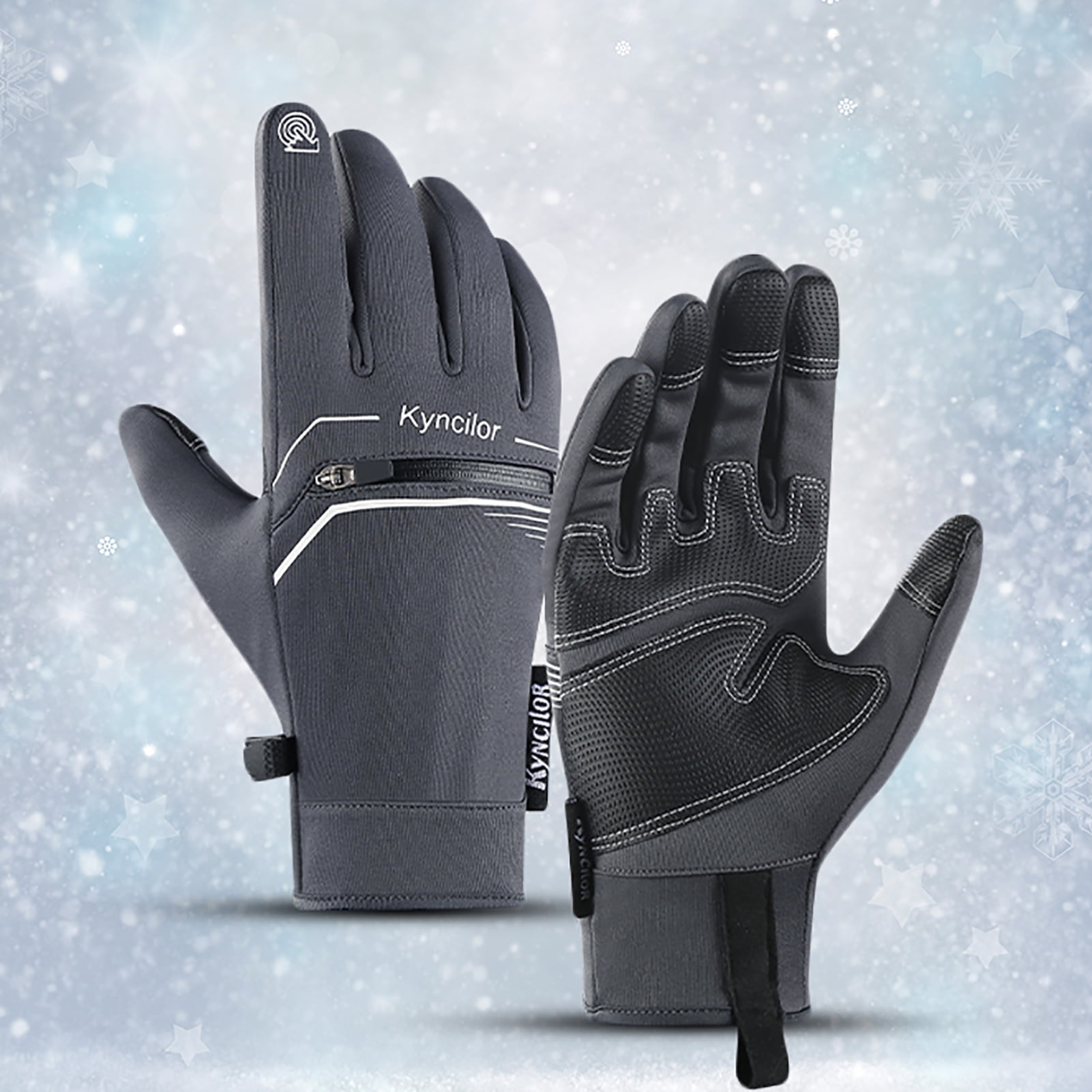 Water Resistant Fleece Details about  / Thermal Winter Cycling Gloves for Unisex,Touch Screen