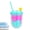 350ml blue, variant on Creative Drip Design Tumbler - 350ml/450ml Insulated Cup with Chick & Fried Egg Lid, Colorful Sprinkles Pattern, Double-Wall Plastic Cup with Straw for Iced Coffee Milkshakes (5.1 or 6.7)