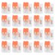thumbnail image 4 of Conector de cableado de 20 piezas, iluminación de construcción, Terminal rápido sin tornillos, suministros industriales PCT‑662Orange, 4 of 5