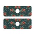 thumbnail image 7 of Yayeee Faucet Mat for Kitchen Sink 14.7" Diatomite Long Splash Guard Pad, Floral Christmas, 2 Pack, 7 of 7