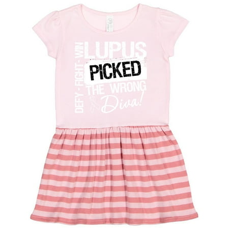

Inktastic Lupus Picked The Wrong Diva Gift Toddler Girl Dress