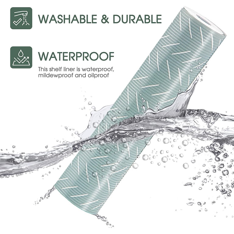 Non-Slip, Non-Adhesive Shelf Liner – 17.5" X 30 FT Gray Waterproof Drawer & Cabinet Liner For Kitchen, Bathroom, Refrigerator