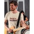 thumbnail image 2 of Music Is Freedom T-Shirt Men -Smartprints Designs, Male Large, 2 of 4