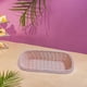 thumbnail image 5 of Cesta rectangular de almacenamiento de frutas, cesta de servicio decorativo de comida, organizador de pan portátil, para bocadillos para desayunar Rosa, 5 of 6