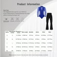 thumbnail image 7 of iiniim Mens 2-Piece Set Latin Dance Outfits Long Sleeve Bodysuit Dance Leotard with Flared Pants Black XL, 7 of 7